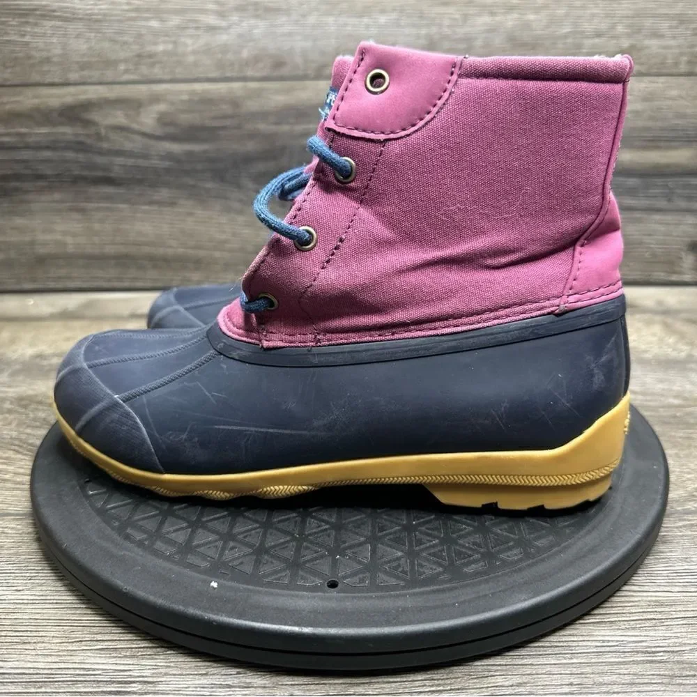 Sperry Girl's Port Boot Girls Size 5M Purple Blue Shoes